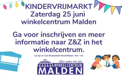 Kindervrijmarkt zaterdag 25 juni