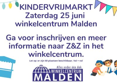 Kindervrijmarkt zaterdag 25 juni