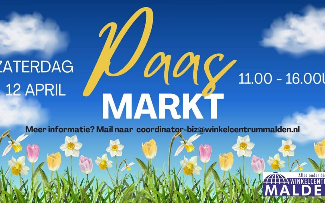 Zaterdag 12 april: Paasmarkt